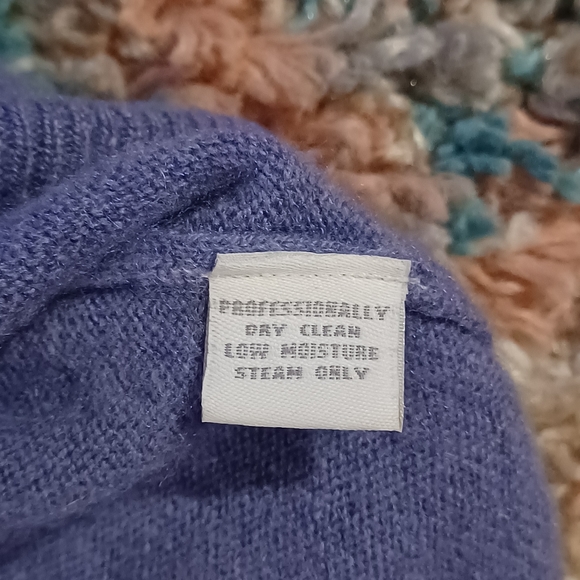 Double Cashmere Mock Neck Sweater • Charter Club • Purple • Size XL - Picture 8 of 10